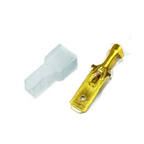 Terminal com capa conector macho