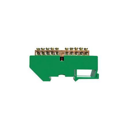 Borne DIN trilho terra verde 10P 29330
