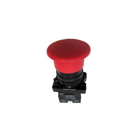 Botão comando face vermelho cogumelo sem trava 1NF LK2-EC42 14014
