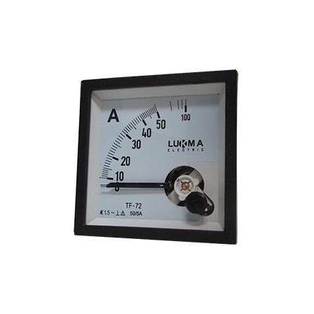 Amperímetro indireto 72 x 72  mm 050A/5  LK-A72 17006