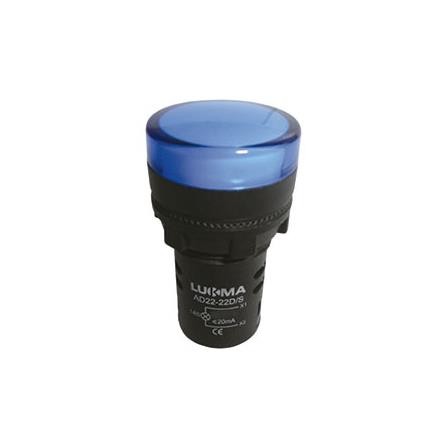 Sinaleiro painel 220V azul 16007
