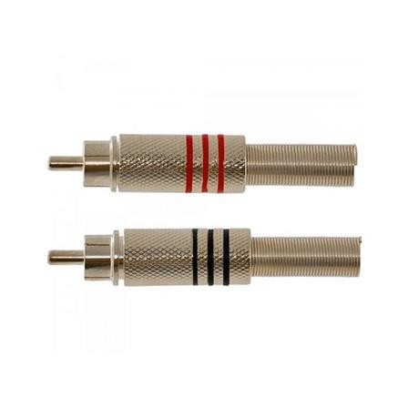 Plug de metal RCA preto 12.176 - Importado