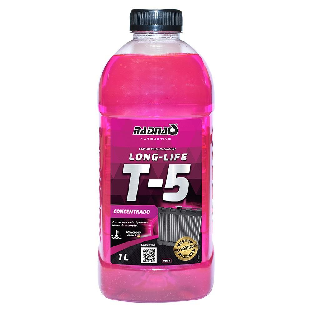 Fluido Radiador Rosa Long Life T5 Anti Corrosivo 1,0L RADNAQ
