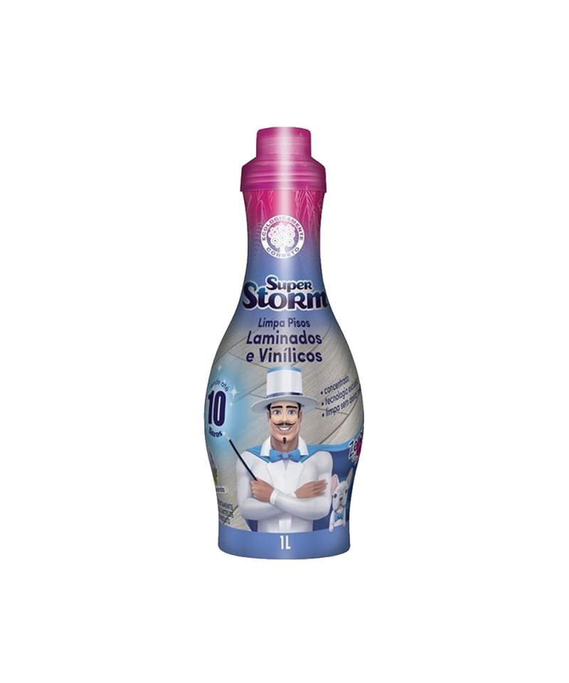 Limpa Pisos Laminados / Vinilicos 1L SUPER STORM PULVITEC