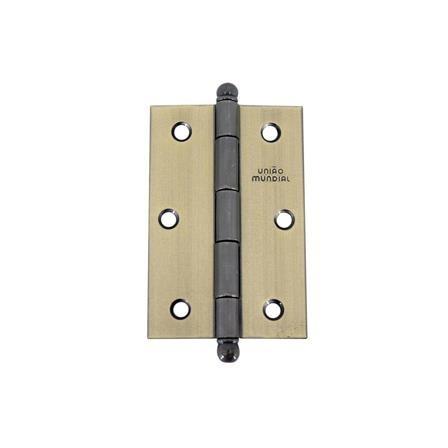 Dobradiça latonada oxidada FLO 1" 022608 - União Mundial