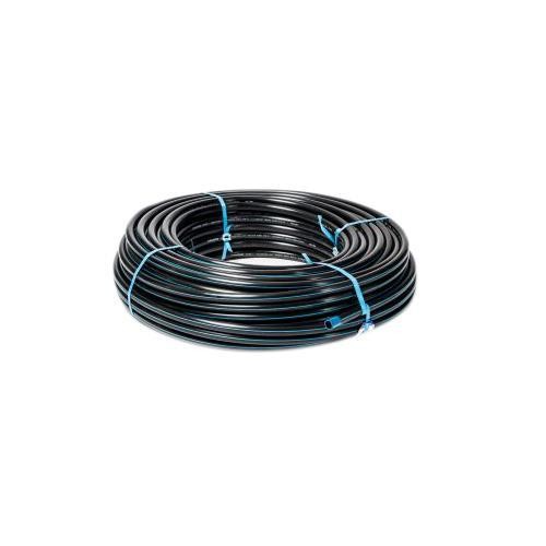 Mangueira Irrigacao Preta PEBD 1"x3,5mm Ponteira Azul 1mt