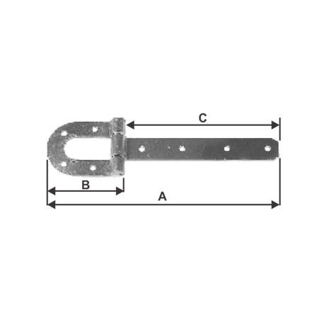 Dobradiça ferradura 15 cm Nº 0 - PILOFER