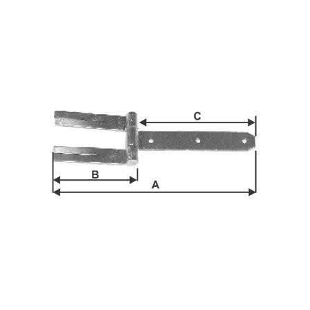 Dobradiça dupla de chumbar 21 cm Nº 1 - PILOFER