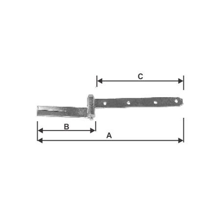Dobradiça simples de chumbar 35 cm Nº 3 - PILOFER