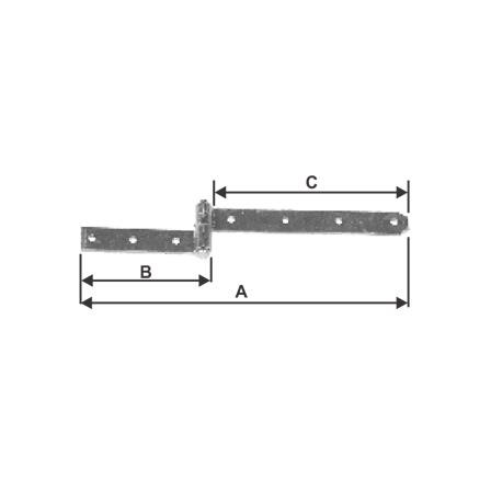 Dobradiça simples parafusar 32 cm Nº 3 - PILOFER