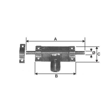 Fecho com porta cadeado duplo dir/esq 25 cm - PILOFER