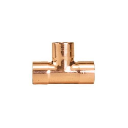 Tê rígido cobre soldável 79 mm com anel 16