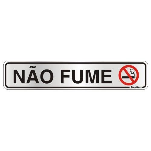Placa sinalização alumínio 05 x 25 100AR "Não Fume"