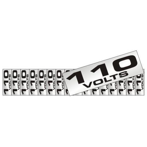 Placa sinalização alumínio 05 x 25 100CO "110V"