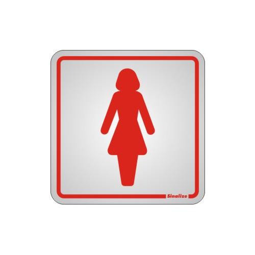 Placa sinalização alumínio 15 x 15 120AD "Mulher/Women"