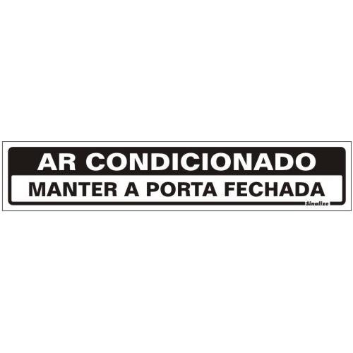 Placa sinalização PVC 05 x 25 200AG "Ar Condicionado"