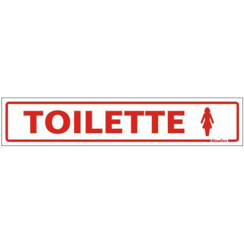 Placa sinalização PVC 05 x 25 200AH "Toilette Feminino"