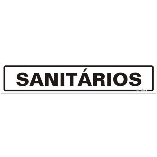 Placa sinalização PVC 05 x 25 200BJ "Sanitários"