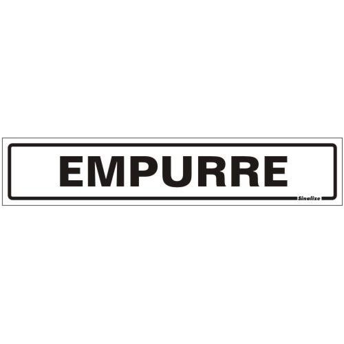 Placa sinalização PVC 05 x 25 200BK "Empurre"