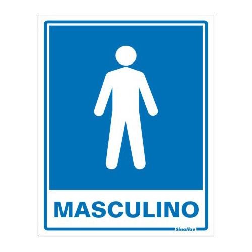 Placa sinalização PVC 15 x 20 200AD "Masculino"