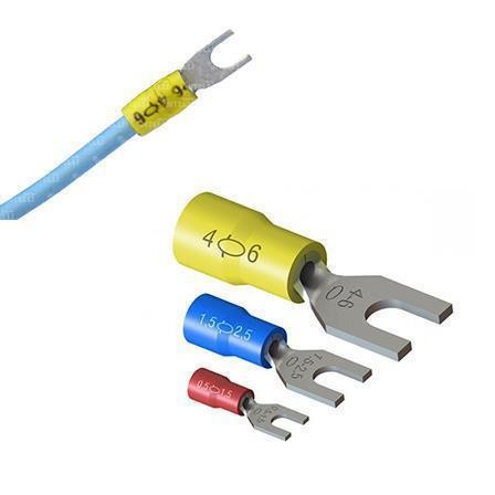 Terminal isolado garfo TPF 4,0-5,0 preto