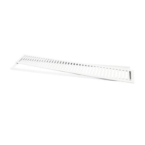 Grelha em alumínio com suporte retangular 15 x 50 cm