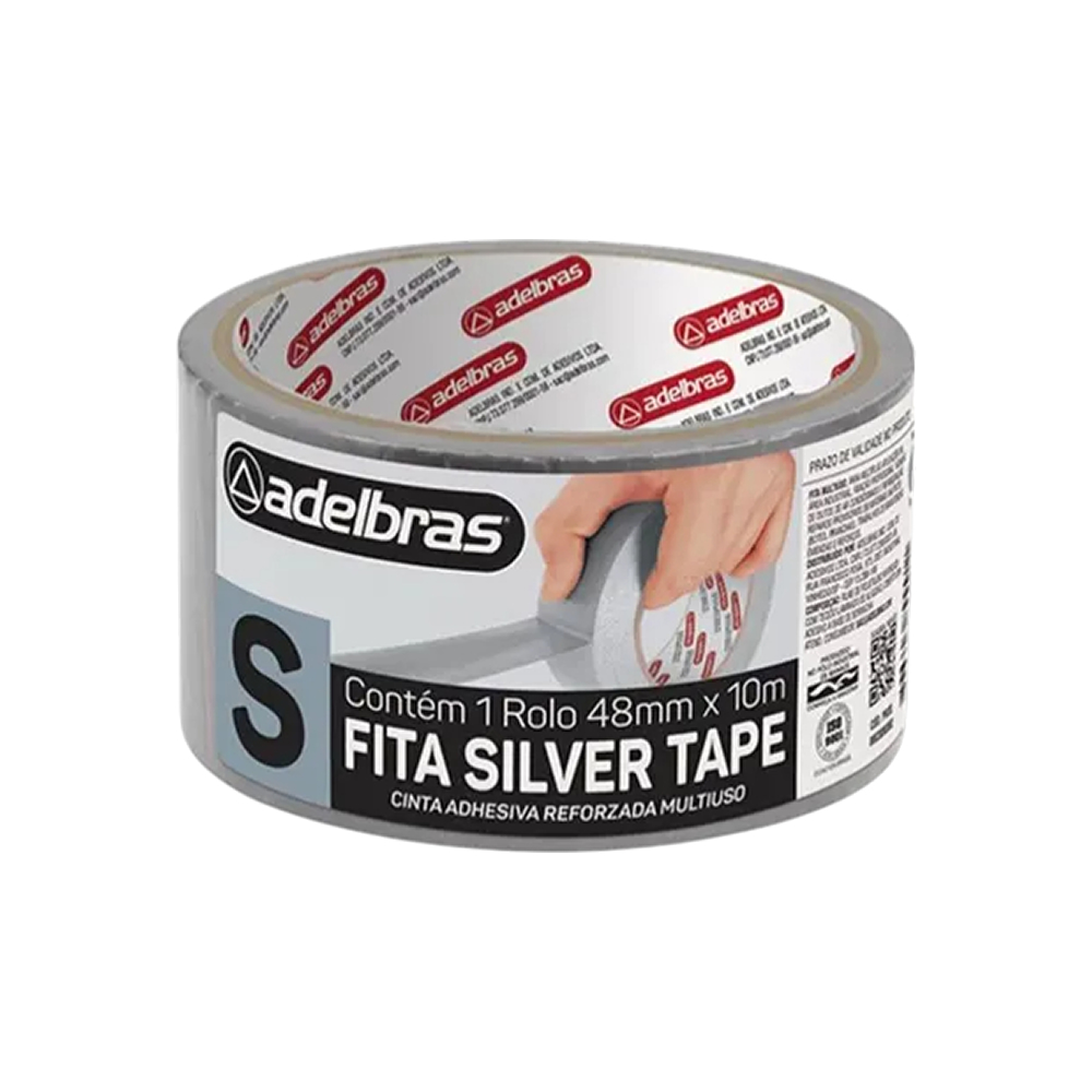 Fita Silver Multiuso Reforçada Prata 48mmx10m Adelbras