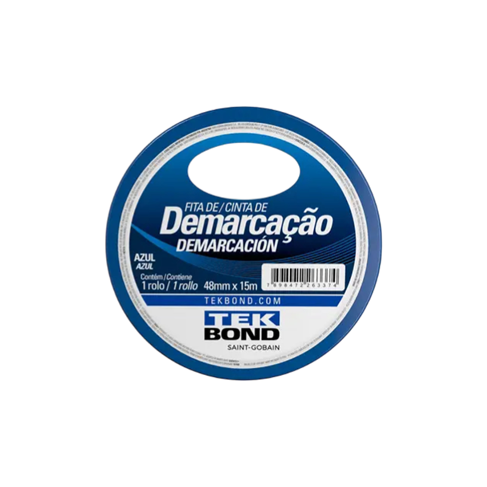 Fita Sinalização Demarcação Azul Solo 48mmx15m Tekbond