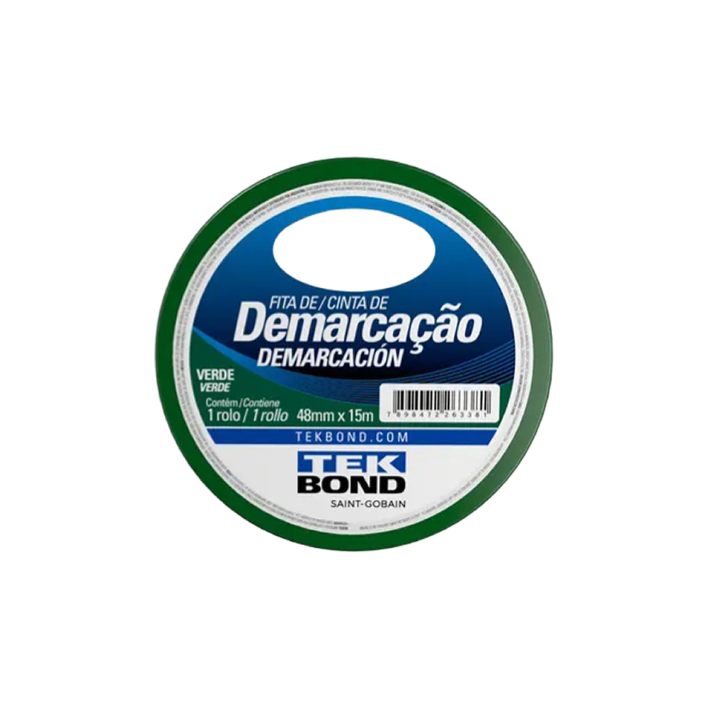 Fita Sinalização Demarcação Verde Solo 48mmx15m Tekbond