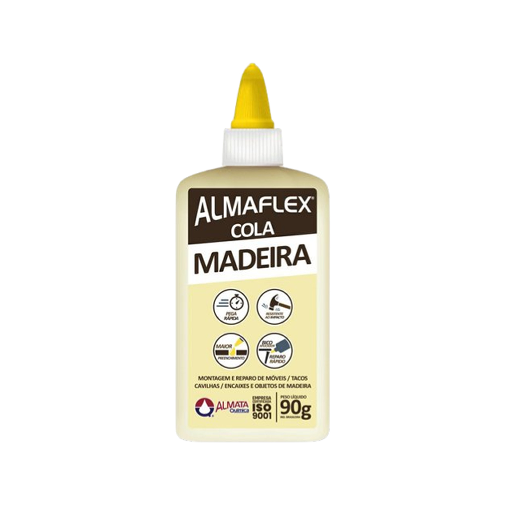 Cola Madeira PVA Amarela 90g Almaflex
