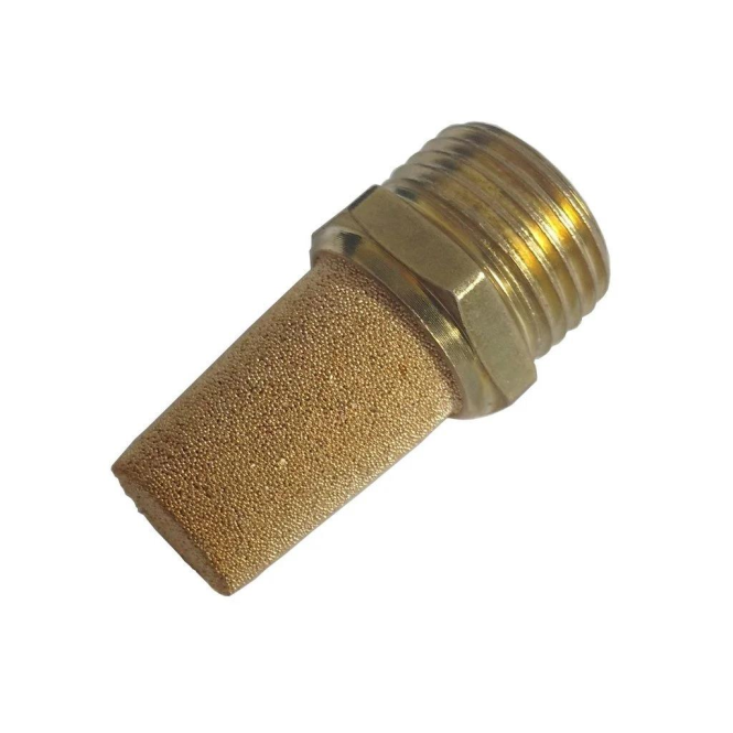 Silenciador Bronze Rosca Macho 1/4" NPT RF Metalurgica SB02