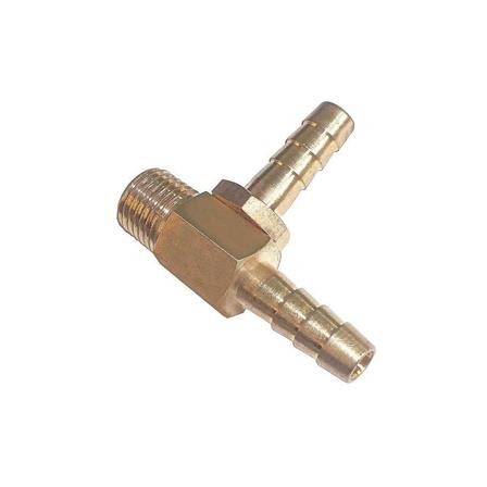 Espigão T fixo 2 saídas 3/8" x 3/8" LUB26T