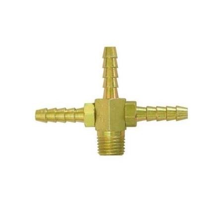 Espigão T fixo 3 saídas 1/4" x 1/2" LUB24P