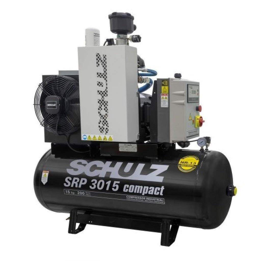 Compressor Parafuso 15HP 183L Tri Schulz SRP3015 COMPACT III