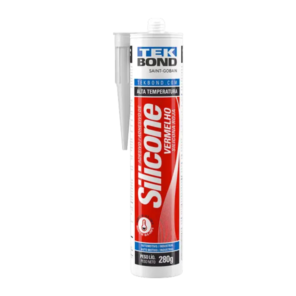 Tubo Silicone Acético Vermelho Alta Temperatura 280g Tekbond
