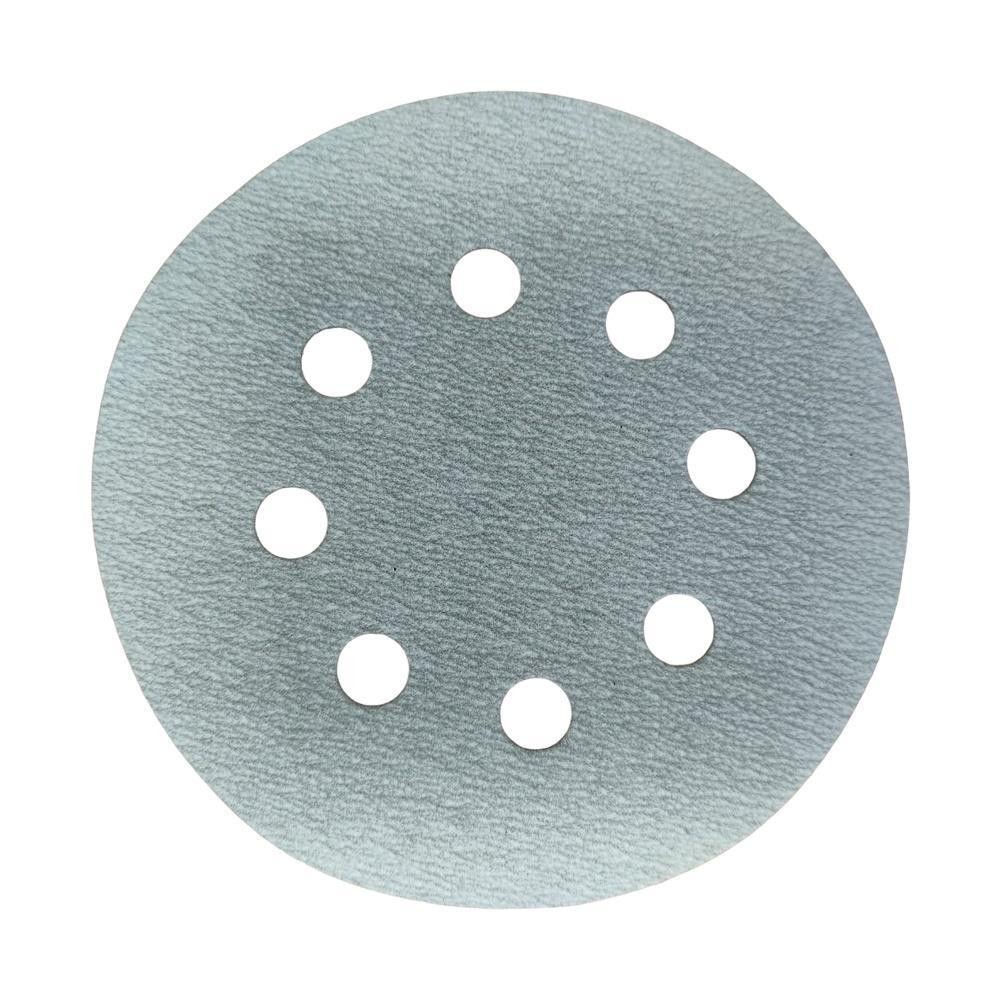 Disco Lixa Pluma Branco 125mm 5" 600 8 furos Disflex