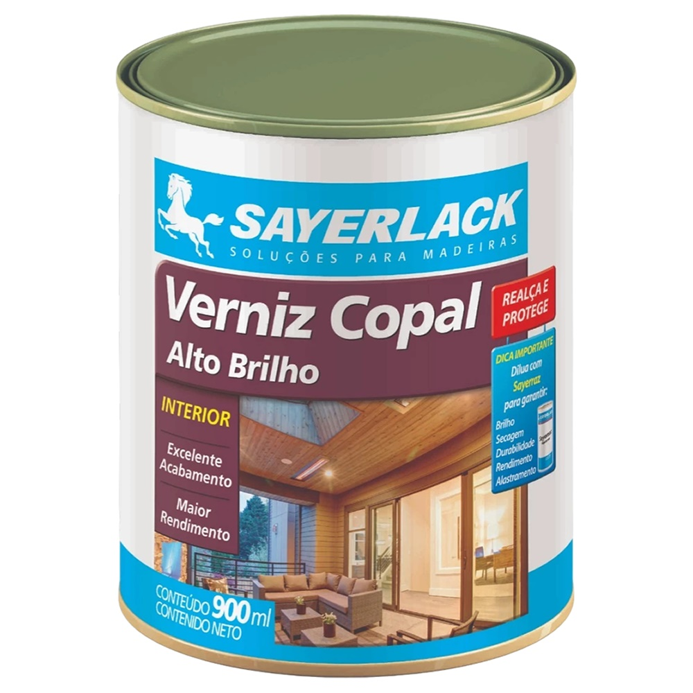 Verniz Copal Interior Madeira Alto Brilho 900ml Sayerlack