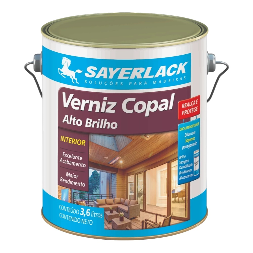 Verniz Copal Interior Madeira Alto Brilho 3,6L Sayerlack