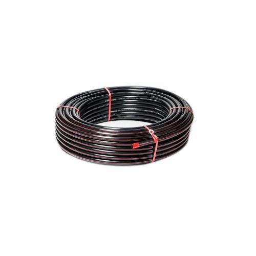 Mangueira Irrigacao Preta PEBD 3/4x2mm Ponta Vermelha 1mt