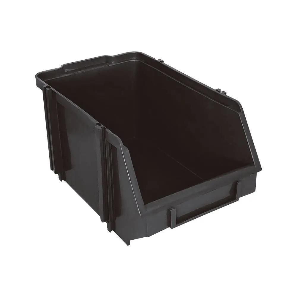 Caixa Box Gaveteiro Industrial Bin Preta N°6 15X18X28CM