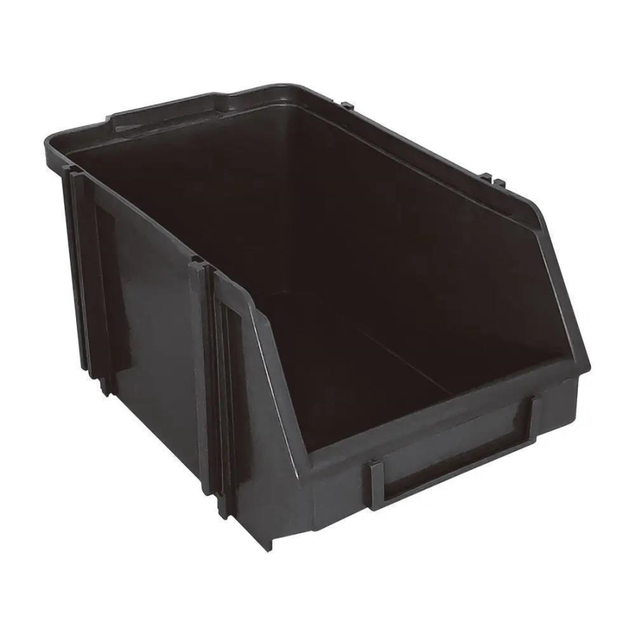 Caixa Box Gaveteiro Industrial Bin Preta N°7 16x22x30cm