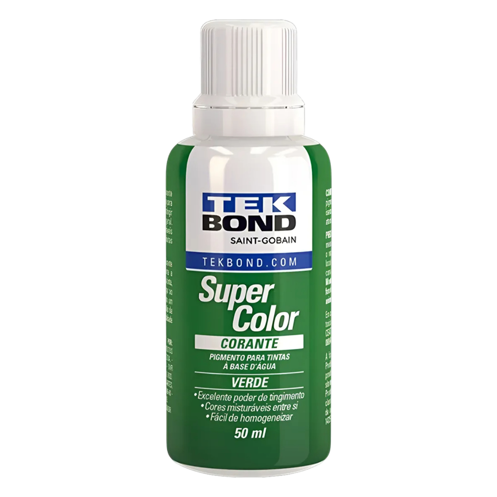 Corante Liquido 50ml Verde Super Color Tekbond