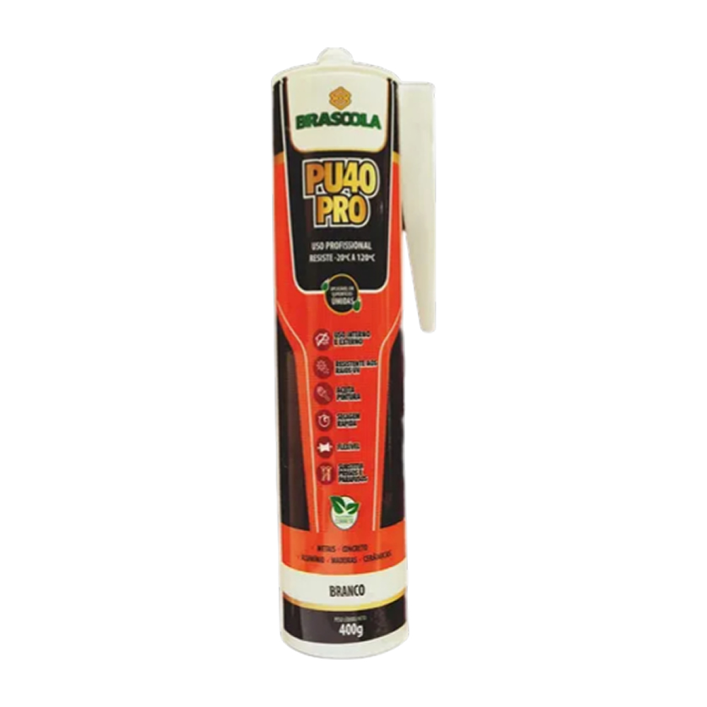 Adesivo Selante Tubo PU40 Branco Multiuso Pro 400g Brascola
