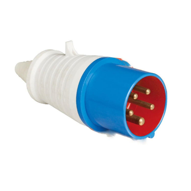 Plugue Macho Azul 220v 16a 5 polos - Weg PIWD-16P5H9E57