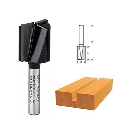 Fresa haste 1/4" paralela dupla 3/4"-19mm - Bosch 2608628414