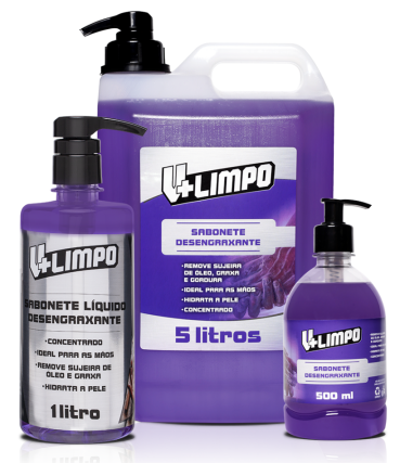 Sabonete Liquido Desengraxante V + Limpo 1 Litro TBR