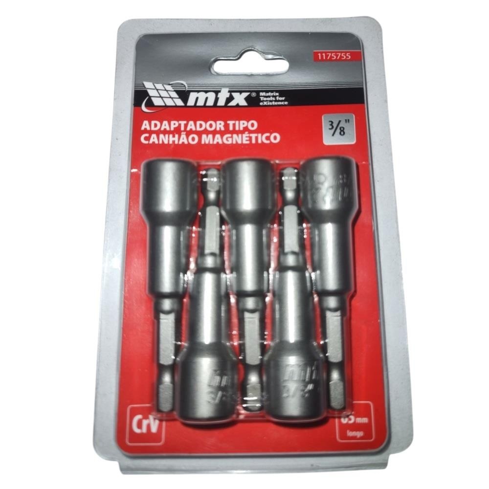 JOGO 4PC PONTA BIT SEXTAVADO MAGNETICO 5/16 65MM MTX 1175655