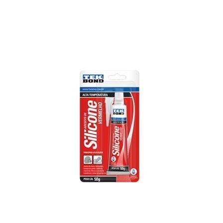 Silicone Bisnaga Alta Temperatura Vermelho 50g Tekbond