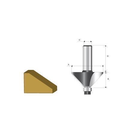 Fresa haste 6mm Moldura - Makita D-09488