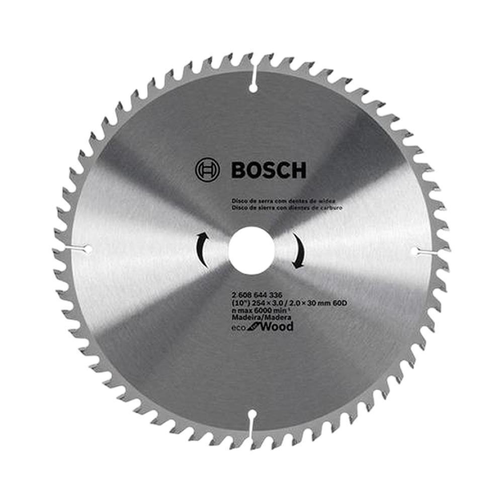 Disco Serra Madeira Widea 254mm Furo 30mm 60d - Bosch EcoWood